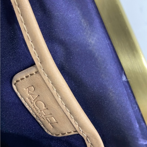 Good condition Rachel Roy quilted tan clutch - Picture 2 of 3